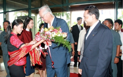 Saman Sarathchandra welcomes Senior Minister of the Republic of Singapore H.E.  Goh Chok Tong