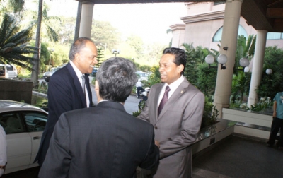 “Meet great personalities in a joyful way” Saman Sarathchandra welcomes the Foreign Minister of the Republic of Singapore H.E. K. Shanmugam